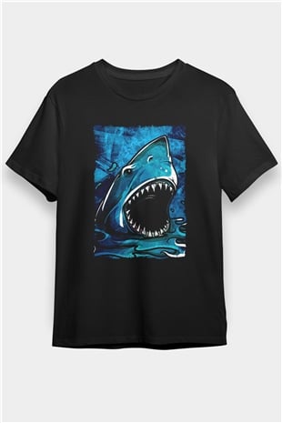 Jaws Siyah Unisex Tişört T-Shirt
