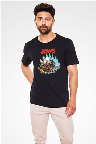 Jaws Siyah Unisex Tişört T-Shirt