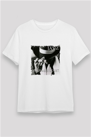 Jay-Z Baskılı Unisex Beyaz Tişört