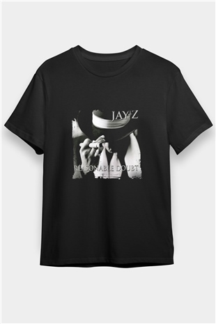 Jay-Z Baskılı Unisex Siyah Tişört