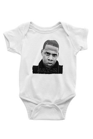 Jay-Z Beyaz Bebek Body - Zıbın