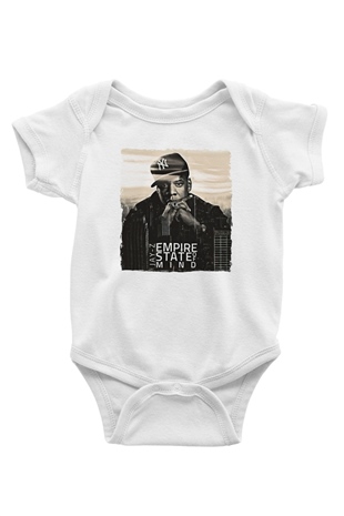 Jay-Z Beyaz Bebek Body - Zıbın