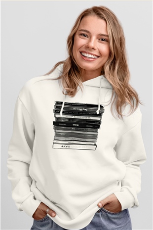 Jay-Z Beyaz Unisex Kapşonlu Sweatshirt