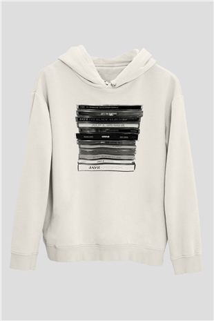 Jay-Z Beyaz Unisex Kapşonlu Sweatshirt