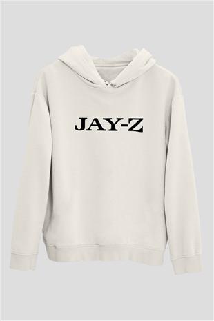 Jay-Z Beyaz Unisex Kapüşonlu Sweatshirt