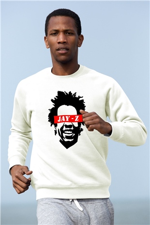 Jay-Z Beyaz Unisex Sweatshirt