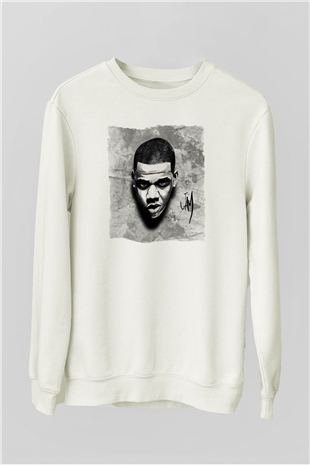 Jay-Z Beyaz Unisex Sweatshirt