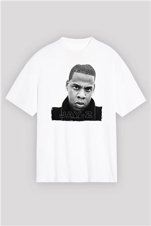 Jay-Z Beyaz Oversize Tişört Oversize T-shirt - TişörtFabrikası