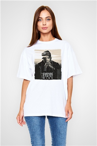 Jay-Z Beyaz Oversize Tişört Oversize T-shirt - TişörtFabrikası