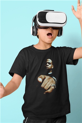 Jay-Z Siyah Unisex Çocuk Tişört
