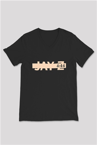 Jay-Z Siyah Unisex V Yaka Tişört