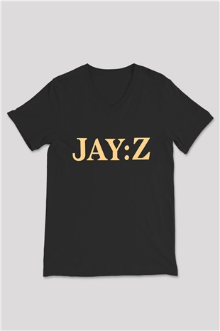 Jay-Z Siyah Unisex V Yaka Tişört T-Shirt