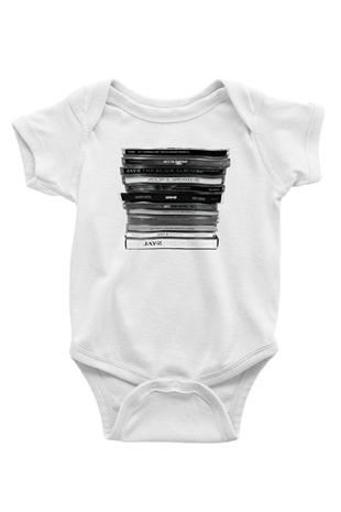 JayZ Baskılı Beyaz Unisex Bebek Body - Zıbın