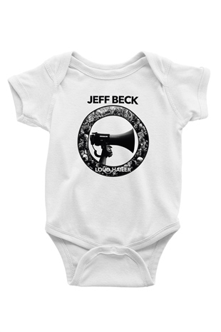 Jeff Beck Baskılı Beyaz Unisex Bebek Body - Zıbın
