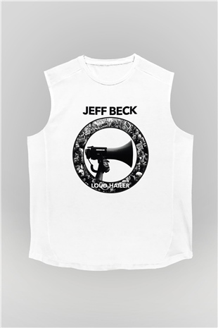 Jeff Beck Beyaz Unisex Kolsuz Tişört
