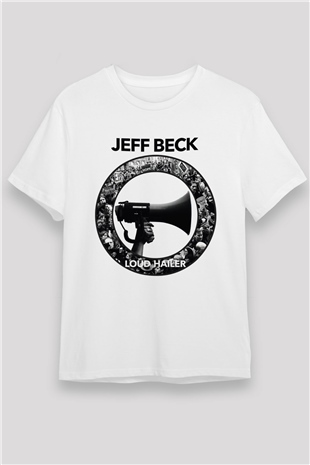 Jeff Beck Beyaz Unisex Tişört T-Shirt - TişörtFabrikası
