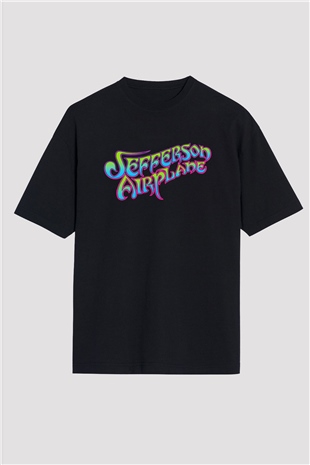 Jefferson Airplane Siyah Unisex Oversize Tişört T-Shirt