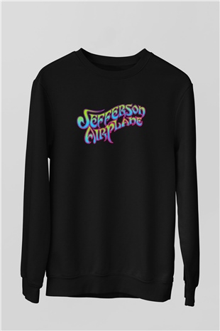 Jefferson Airplane Siyah Unisex Sweatshirt