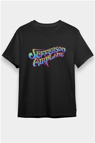 Jefferson Airplane Siyah Unisex Tişört T-Shirt - TişörtFabrikası