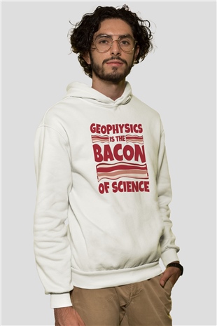 Jeofizik mühendisi Beyaz Unisex Kapüşonlu Sweatshirt