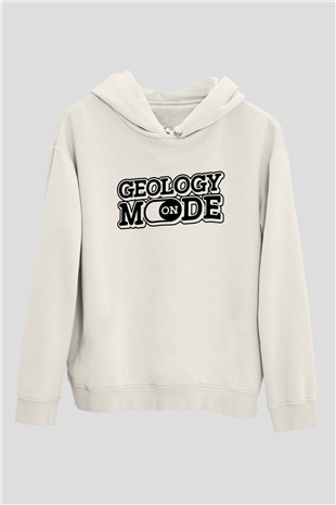 Jeofizik mühendisi Beyaz Unisex Kapüşonlu Sweatshirt