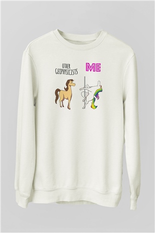 Jeofizik mühendisi Beyaz Unisex Sweatshirt