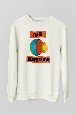 Jeofizik mühendisi Beyaz Unisex Sweatshirt