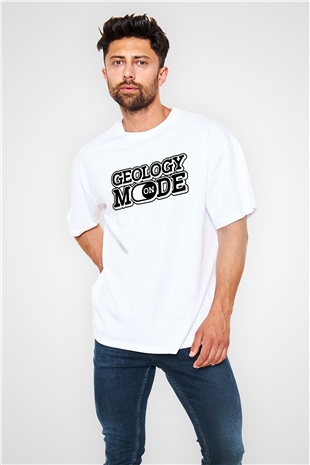 Jeofizik mühendisi Beyaz Oversize Tişört Oversize T-shirt - TişörtFabrikası