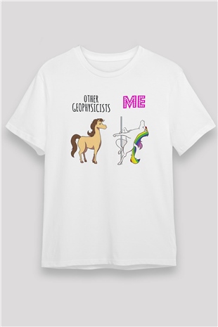 Jeofizik mühendisi Beyaz Unisex Tişört T-Shirt - TişörtFabrikası