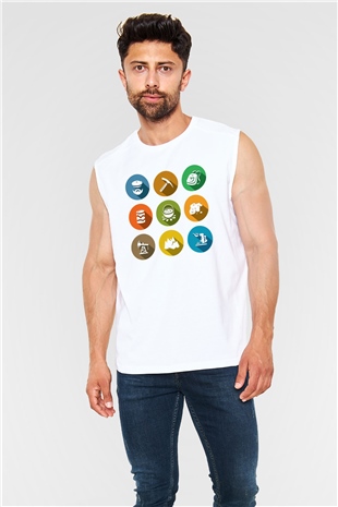 Jeolog Beyaz Unisex Kolsuz Tişört