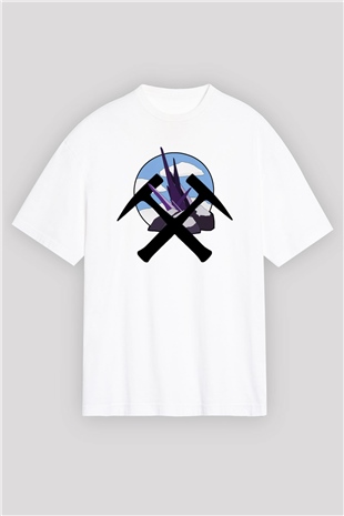 Jeolog Beyaz Unisex Oversize Tişört T-Shirt