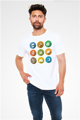 Jeolog Beyaz Unisex Tişört T-Shirt - TişörtFabrikası