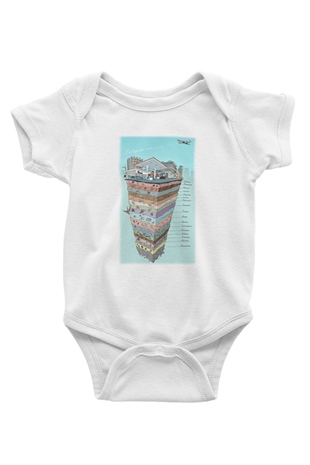Jeoloji mühendisi Baskılı Beyaz Unisex Bebek Body - Zıbın