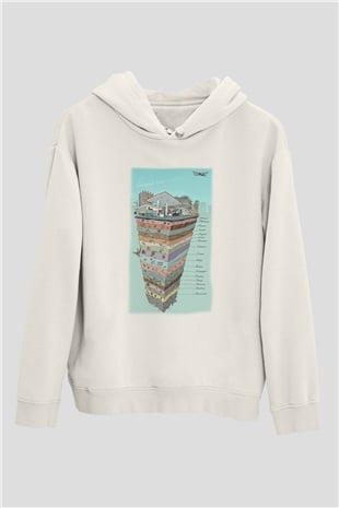 Jeoloji mühendisi Beyaz Unisex Hoodie