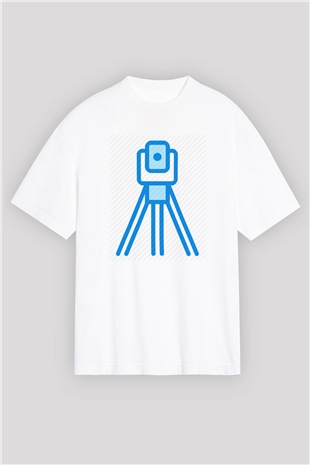 Jeoloji mühendisi Beyaz Unisex Oversize Tişört T-Shirt
