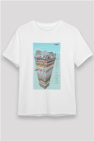 Jeoloji mühendisi Beyaz Unisex Tişört T-Shirt - TişörtFabrikası