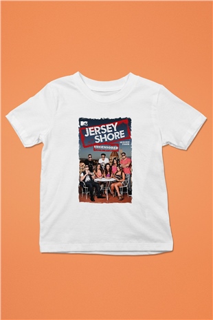 Jersey Shore Beyaz Unisex Çocuk Tişört