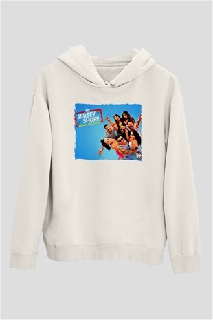 Jersey Shore Beyaz Unisex Hoodie