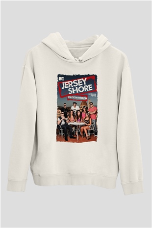 Jersey Shore Beyaz Unisex Hoodie