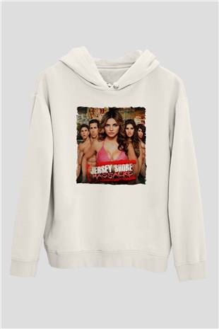 Jersey Shore Beyaz Unisex Hoodie