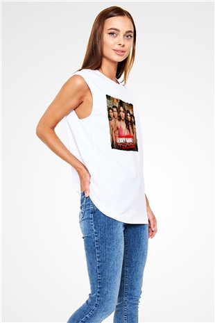 Jersey Shore Beyaz Unisex Kolsuz Tişört