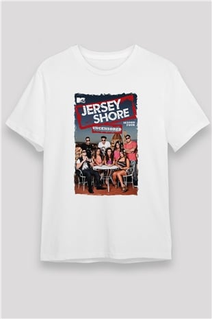 Jersey Shore Beyaz Unisex Tişört T-Shirt
