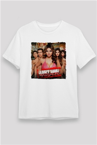 Jersey Shore Beyaz Unisex Tişört T-Shirt