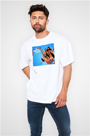 Jersey Shore Beyaz Oversize Tişört Oversize T-shirt
