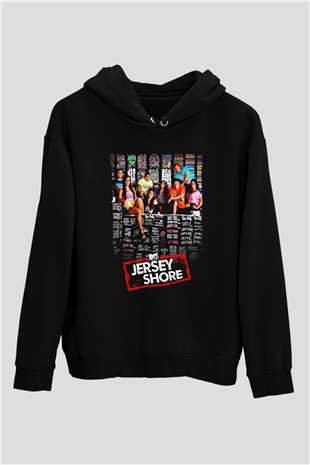 Jersey Shore Siyah Unisex Hoodie