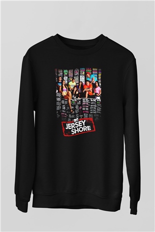 Jersey Shore Siyah Unisex Sweatshirt