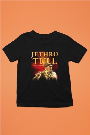 Jethro Tull Baskılı Siyah Unisex Çocuk Tişört