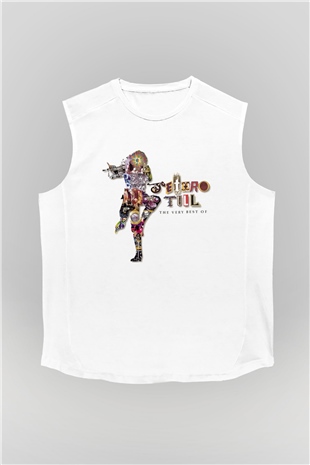 Jethro Tull Beyaz Unisex Kolsuz Tişört