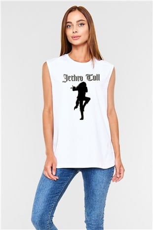 Jethro Tull Beyaz Unisex Kolsuz Tişört