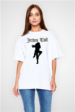 Jethro Tull Beyaz Unisex Oversize Tişört T-Shirt